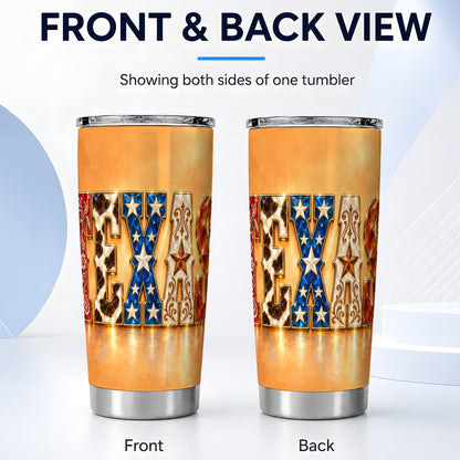 #pl[20oz|Steel] Texas Gemstone Tumbler 20oz, Western Tumbler, Stainless Steel Travel Cup
