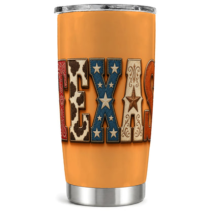 Texas Rustic Tumbler 20oz, Western Tumbler, Stainless Steel Travel Cup