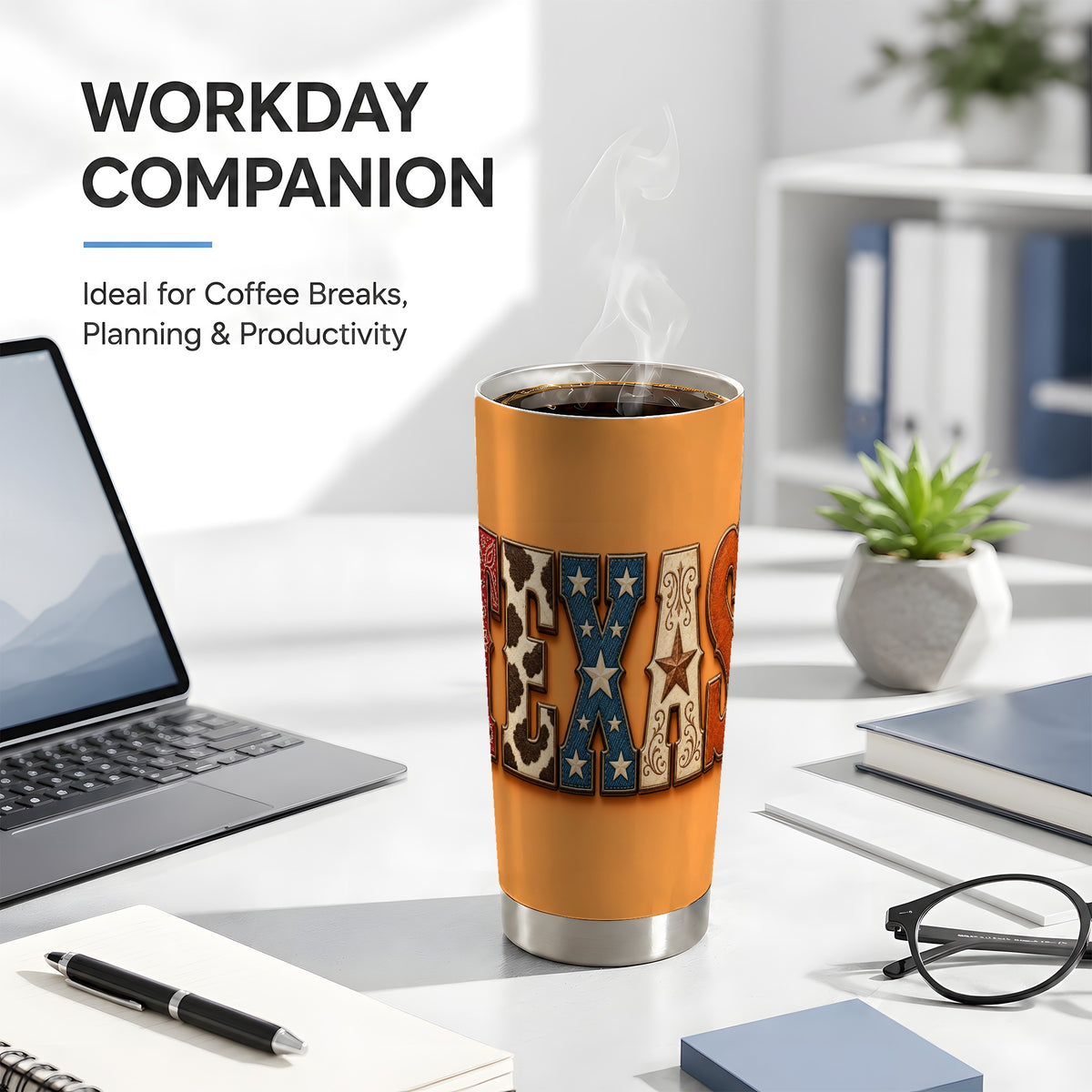 #pl[20oz|Steel] Texas Rustic Tumbler 20oz, Western Tumbler, Stainless Steel Travel Cup