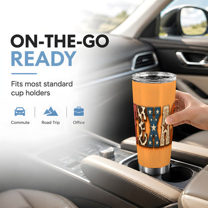 #pl[20oz|Steel] Texas Rustic Tumbler 20oz, Western Tumbler, Stainless Steel Travel Cup