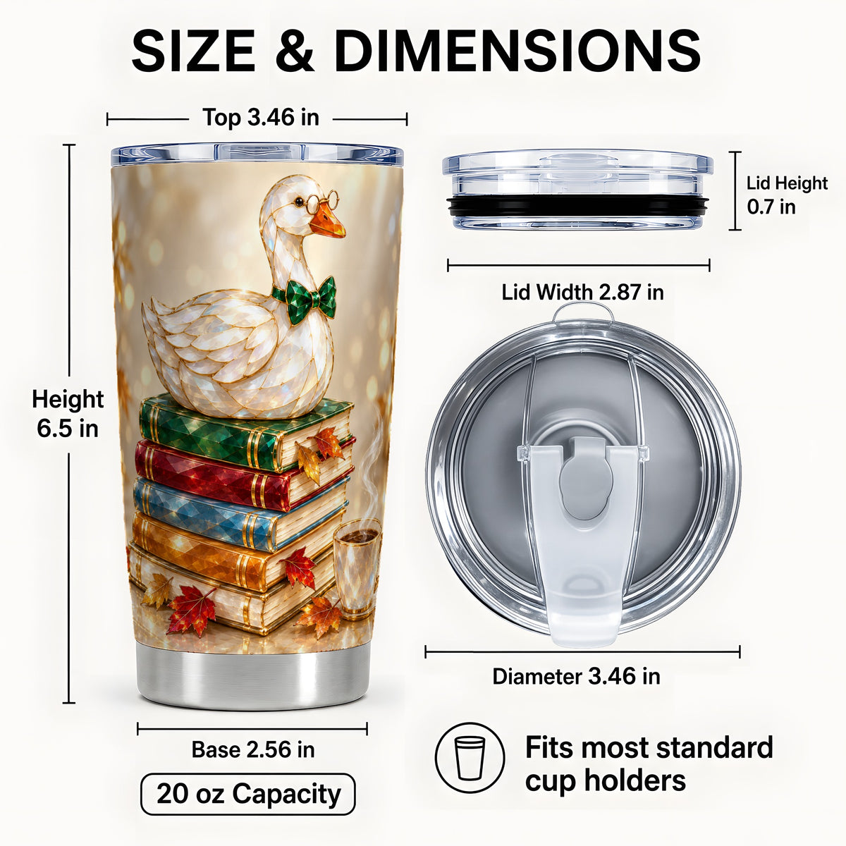 #pl[20oz|Steel] Golden Book Bird 20oz Tumbler, Cozy Reader Stainless Steel Travel Cup