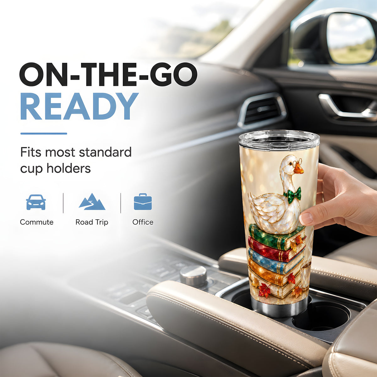 #pl[20oz|Steel] Golden Book Bird 20oz Tumbler, Cozy Reader Stainless Steel Travel Cup