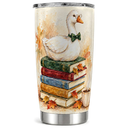 Watercolor Book Bird 20oz Tumbler, Autumn Stainless Steel Travel Cup