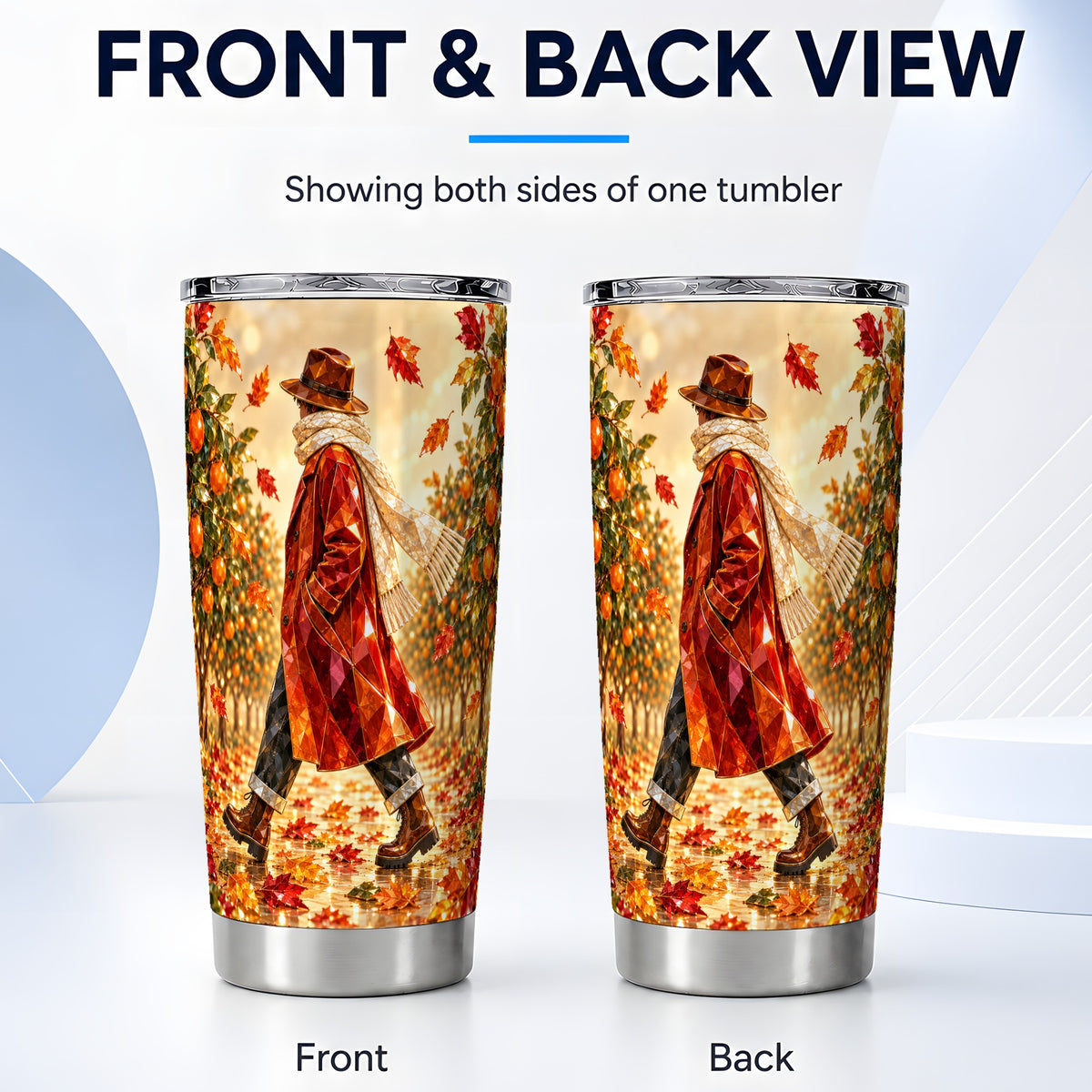 #pl[20oz|Steel] Gemstone Orchard Tumbler 20oz, Citrus Tumbler, Stainless Steel Travel Cup