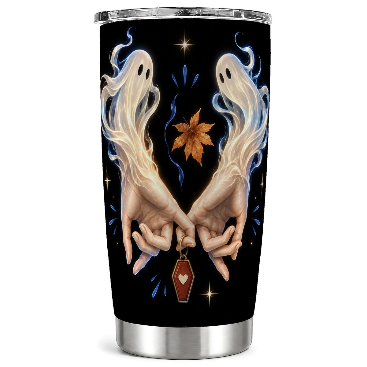 Ghost Hands Tumbler 20oz, Autumn Tumbler, Stainless Steel Travel Cup