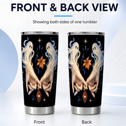 #pl[20oz|Steel] Ghost Hands Tumbler 20oz, Autumn Tumbler, Stainless Steel Travel Cup