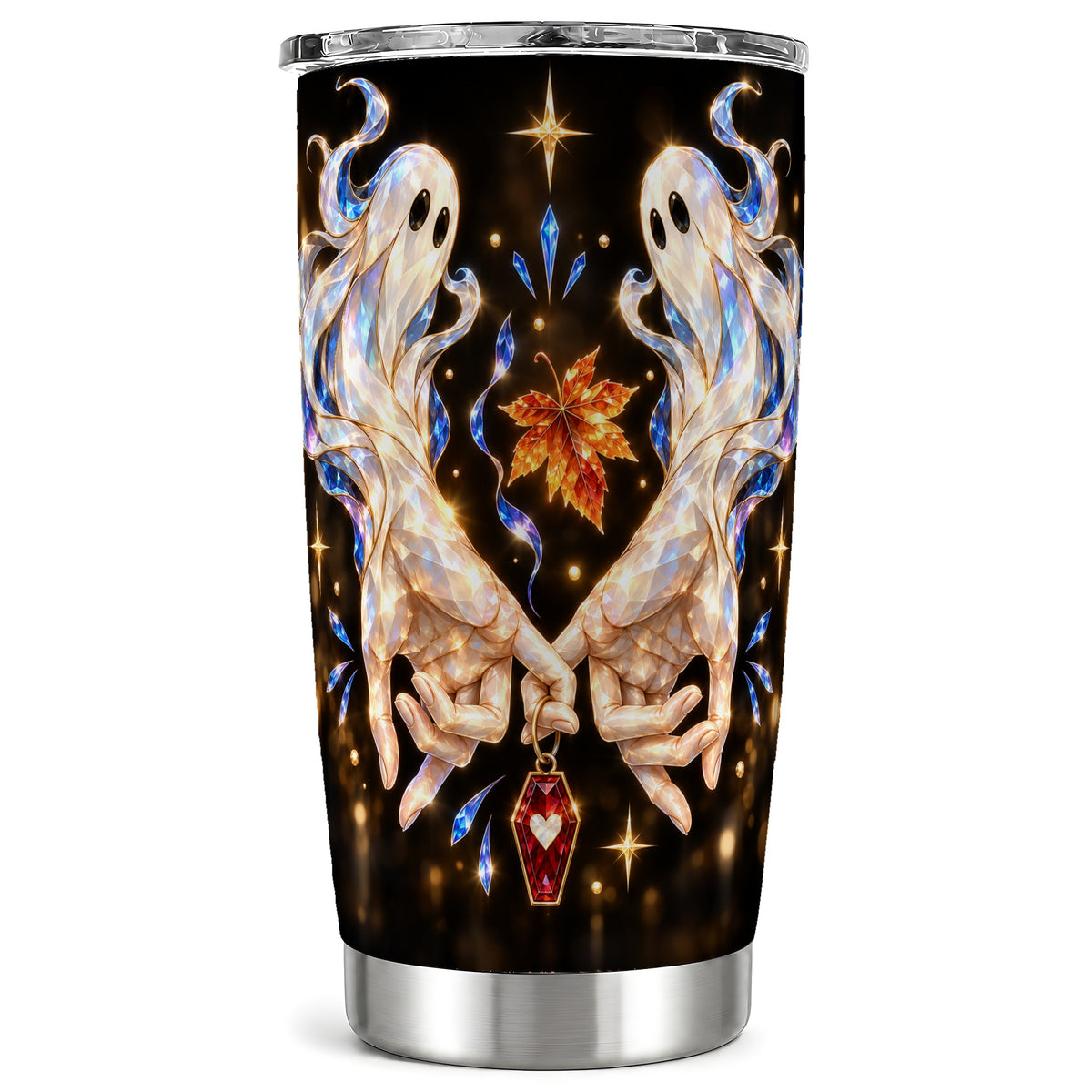 Crystal Ghost 20oz Tumbler, Spirit Tumbler, Stainless Steel Travel Cup