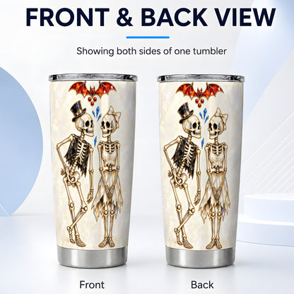 #pl[20oz|Steel] Crystal Skeleton 20oz Tumbler, Gothic Tumbler, Stainless Steel Travel Cup