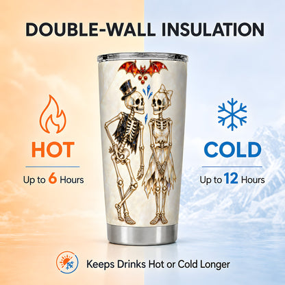 #pl[20oz|Steel] Crystal Skeleton 20oz Tumbler, Gothic Tumbler, Stainless Steel Travel Cup
