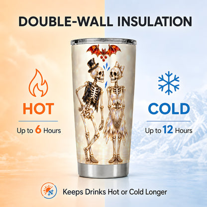 #pl[20oz|Steel] Glowing Skeleton 20oz Tumbler, Gothic Tumbler, Stainless Steel Travel Cup