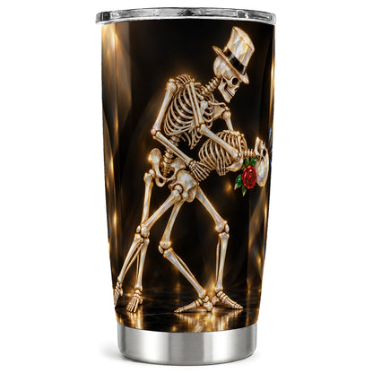 Skeleton Dance Tumbler 20oz, Gothic Tumbler, Stainless Steel Travel Cup