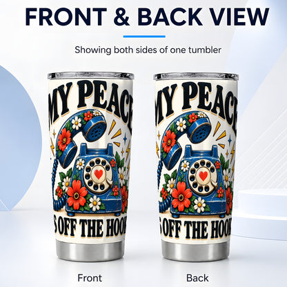 #pl[20oz|Steel] Rotary Phone Tumbler 20oz, Retro Floral Tumbler, Stainless Steel Travel Cup