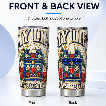 #pl[20oz|Steel] Floral Box Tumbler 20oz, Quote Tumbler, Stainless Steel Travel Cup