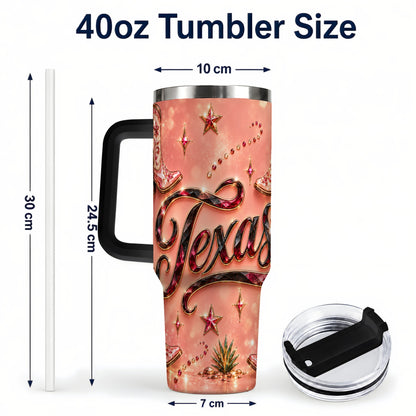 #pl[40oz|Black] Western Cowboy Boots 40oz Tumbler with Handle, Stainless Steel Travel Cup