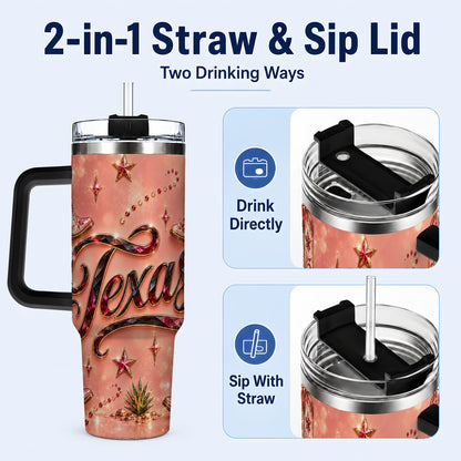 #pl[40oz|Black] Western Cowboy Boots 40oz Tumbler with Handle, Stainless Steel Travel Cup