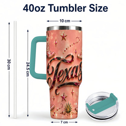 #pl[40oz|Green] Western Cowboy Boots 40oz Tumbler with Handle, Stainless Steel Travel Cup