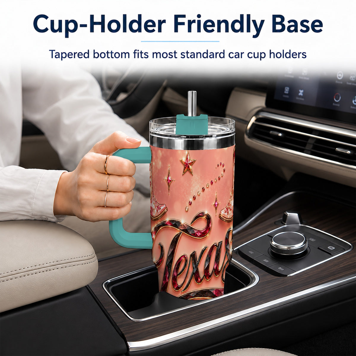 #pl[40oz|Green] Western Cowboy Boots 40oz Tumbler with Handle, Stainless Steel Travel Cup