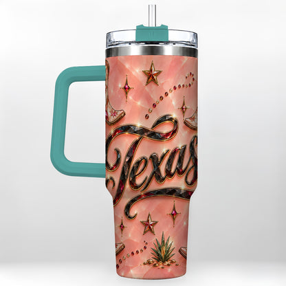 #pl[40oz|Green] Western Cowboy Boots 40oz Tumbler with Handle, Stainless Steel Travel Cup