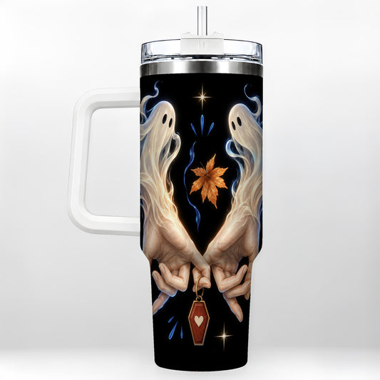Ghost Hands 40oz Tumbler, Autumn Spirit Stainless Steel Travel Cup