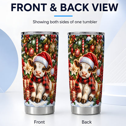 #pl[20oz|Steel] Christmas Calf Tumbler 20oz, Holiday Tumbler, Stainless Steel Travel Cup
