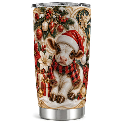 #pl[20oz|Steel] Christmas Calf Tumbler 20oz, Holiday Tumbler, Stainless Steel Travel Cup
