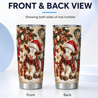 #pl[20oz|Steel] Christmas Calf Tumbler 20oz, Holiday Tumbler, Stainless Steel Travel Cup