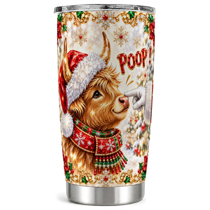 #pl[20oz|Steel] Playful Cow Tumbler 20oz, Holiday Tumbler, Stainless Steel Travel Cup