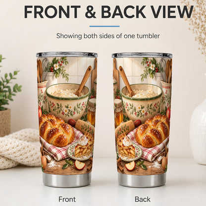 #pl[20oz|Steel] Farmhouse Baking 20oz Tumbler, Stainless Steel Apple Pie Drinkware