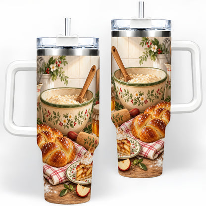 Farmhouse Baking 40oz Tumbler, Stainless Steel Apple Pie Drinkware