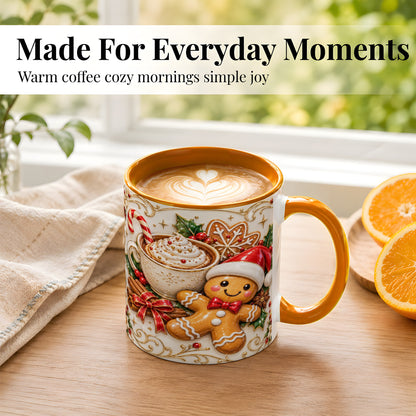 #pl[11oz|Orange] Gingerbread Cocoa Coffee Mug, Christmas Mug, Ceramic Cup