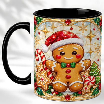 #pl[11oz|Black] Gingerbread Christmas Coffee Mug, Holiday Cookie Mug, Ceramic Cup