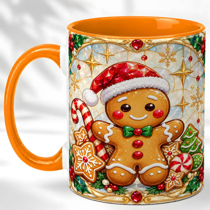 #pl[11oz|Orange] Gingerbread Christmas Coffee Mug, Holiday Cookie Mug, Ceramic Cup
