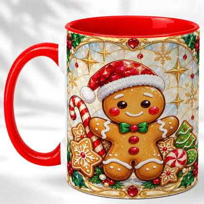 Gingerbread Christmas Coffee Mug, Holiday Cookie Mug, Ceramic Cup