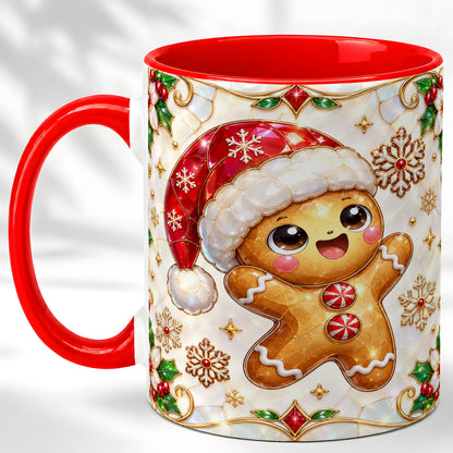 Gemstone Gingerbread Coffee Mug, Christmas Cookie Mug, Ceramic Cup
