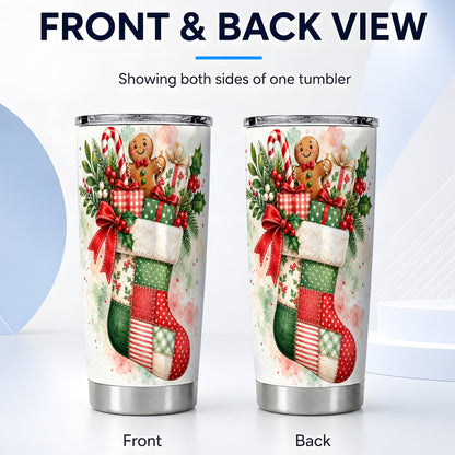 #pl[20oz|Steel] Watercolor Tumbler 20oz, Holiday Tumbler, Stainless Steel Travel Cup