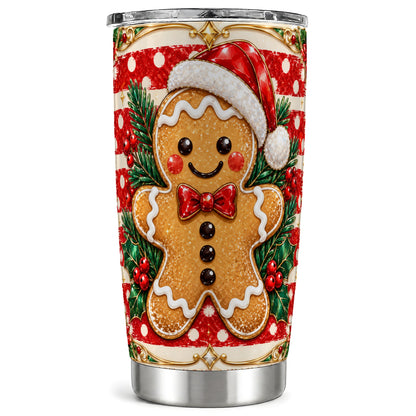 Ornate Gingerbread Tumbler 20oz, Christmas Tumbler, Travel Cup