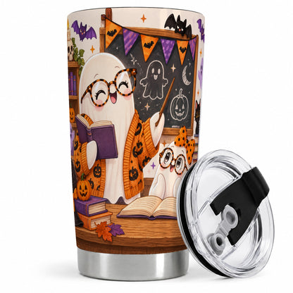 Halloween Ghost Classroom 20oz Tumbler with Teacher Artwork