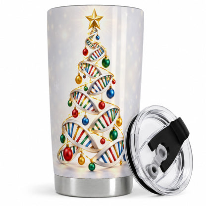 DNA Christmas Tree 20oz Tumbler, Stainless Steel for Science Lovers
