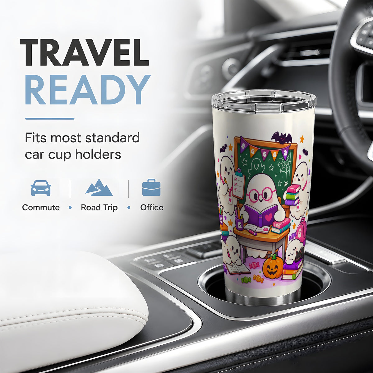 Cute Ghost School Halloween 20oz Tumbler for Teachers