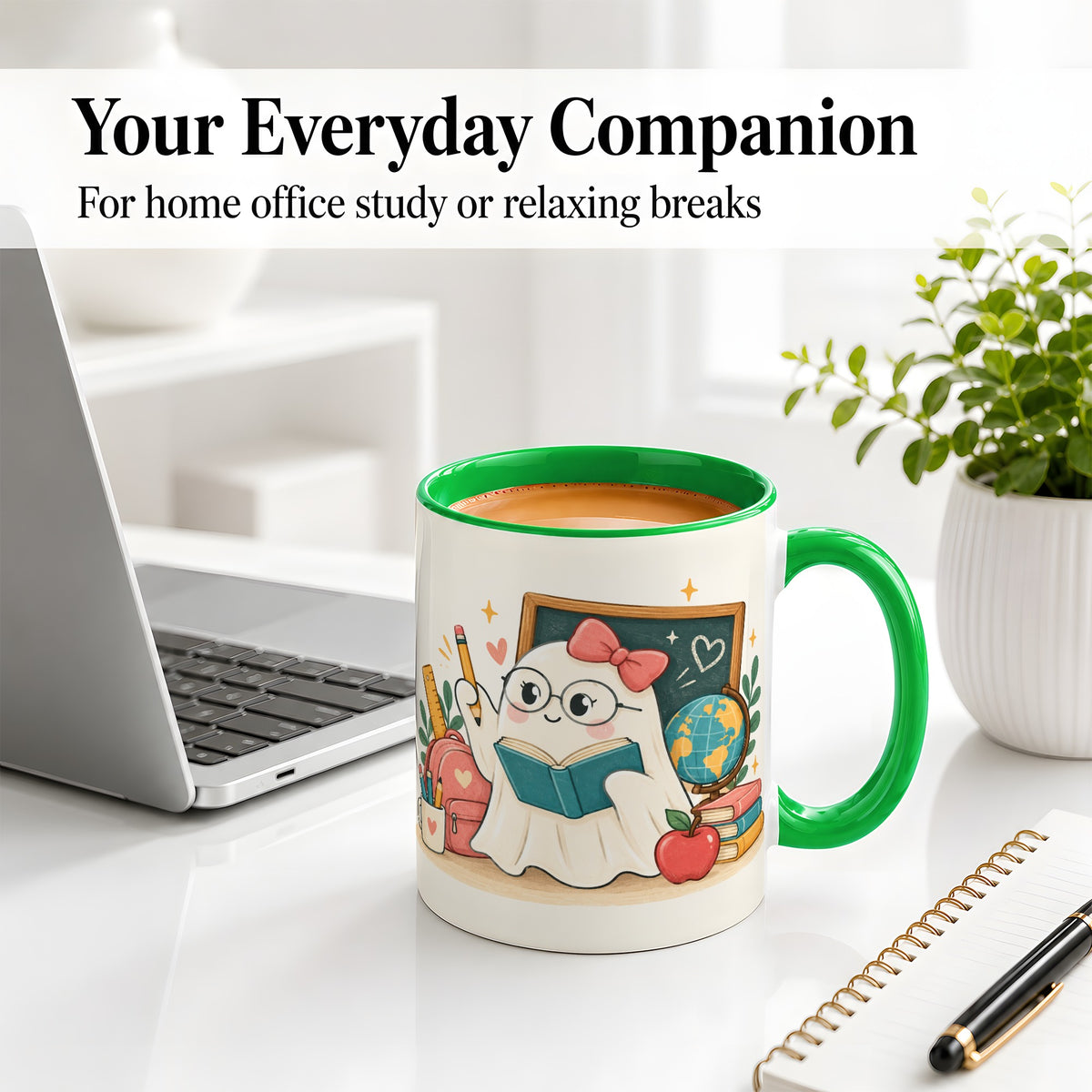 #pl[11oz|Green] Teacher Ghost Classroom Ceramic Mug for Teachers