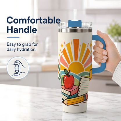 #pl[40oz|Blue] Back to School Supplies 40oz Tumbler for Teachers