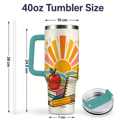 #pl[40oz|Green] Back to School Supplies 40oz Tumbler for Teachers