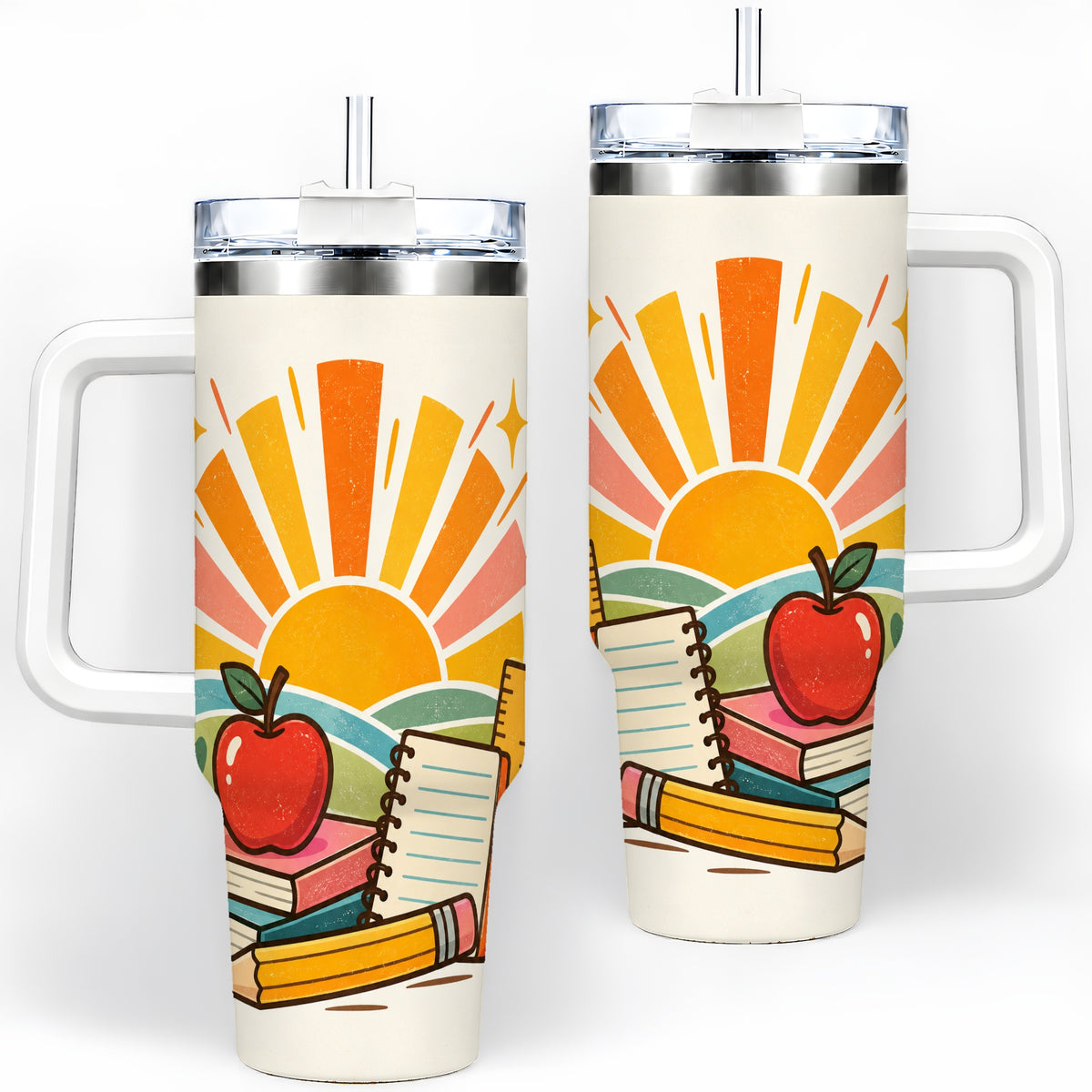 Back to School Supplies 40oz Tumbler for Teachers