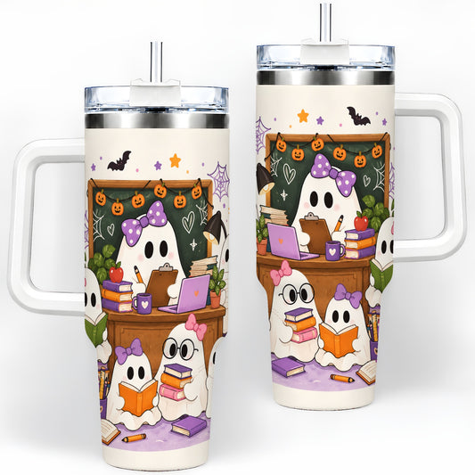 Cute Ghost Classroom Halloween 40oz Tumbler