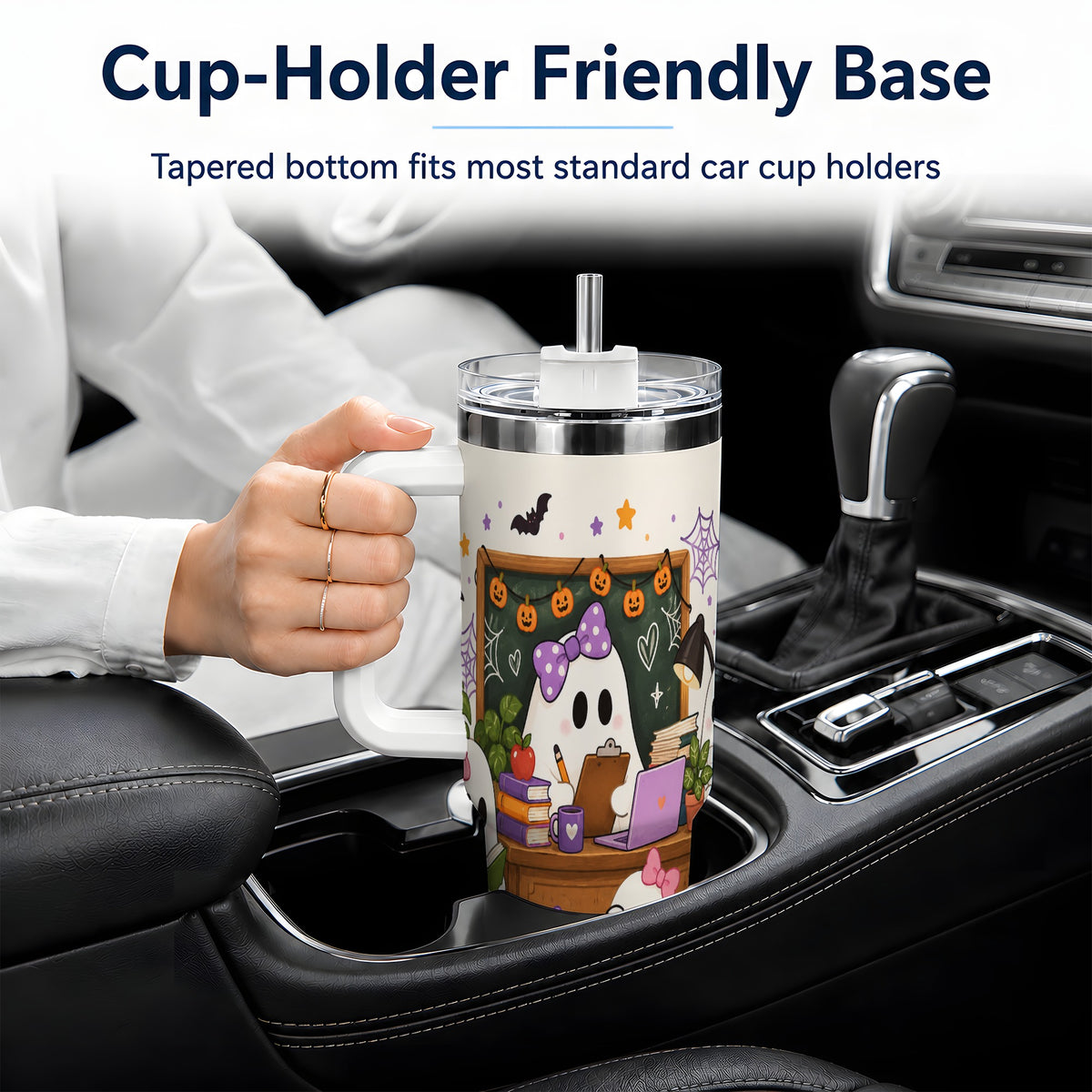 Cute Ghost Classroom Halloween 40oz Tumbler