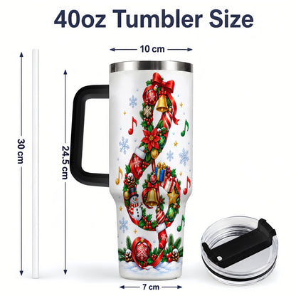 #pl[40oz|Black] Christmas Music Treble Clef 40oz Tumbler for Music Lovers