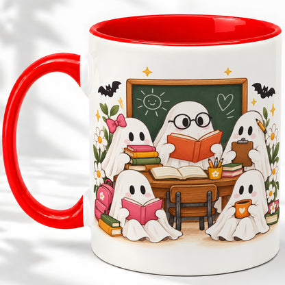 Halloween Teacher Ghosts Ceramic Mug for Teachers