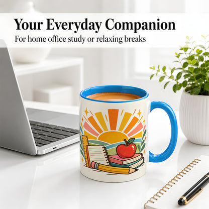 #pl[11oz|Blue] Back to School Supplies Ceramic Mug for Teachers