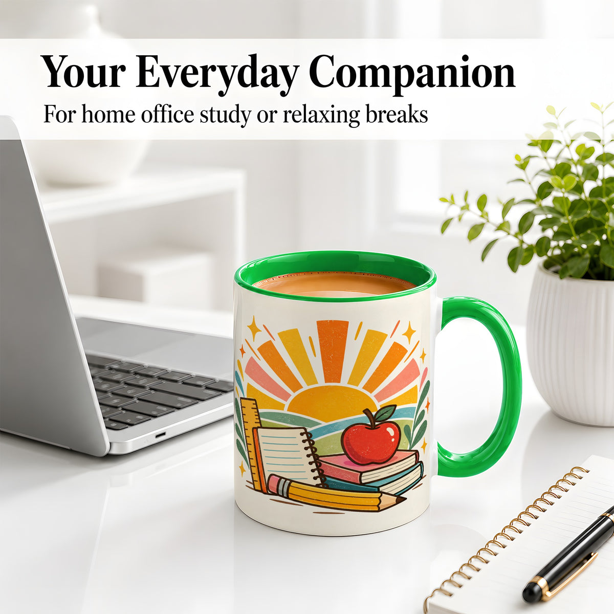 #pl[11oz|Green] Back to School Supplies Ceramic Mug for Teachers
