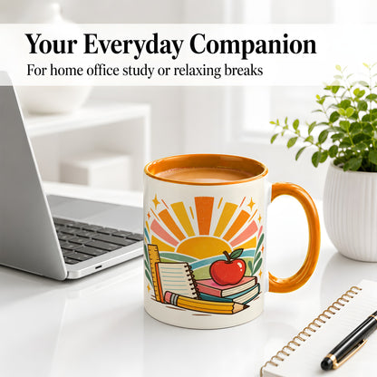 #pl[11oz|Orange] Back to School Supplies Ceramic Mug for Teachers